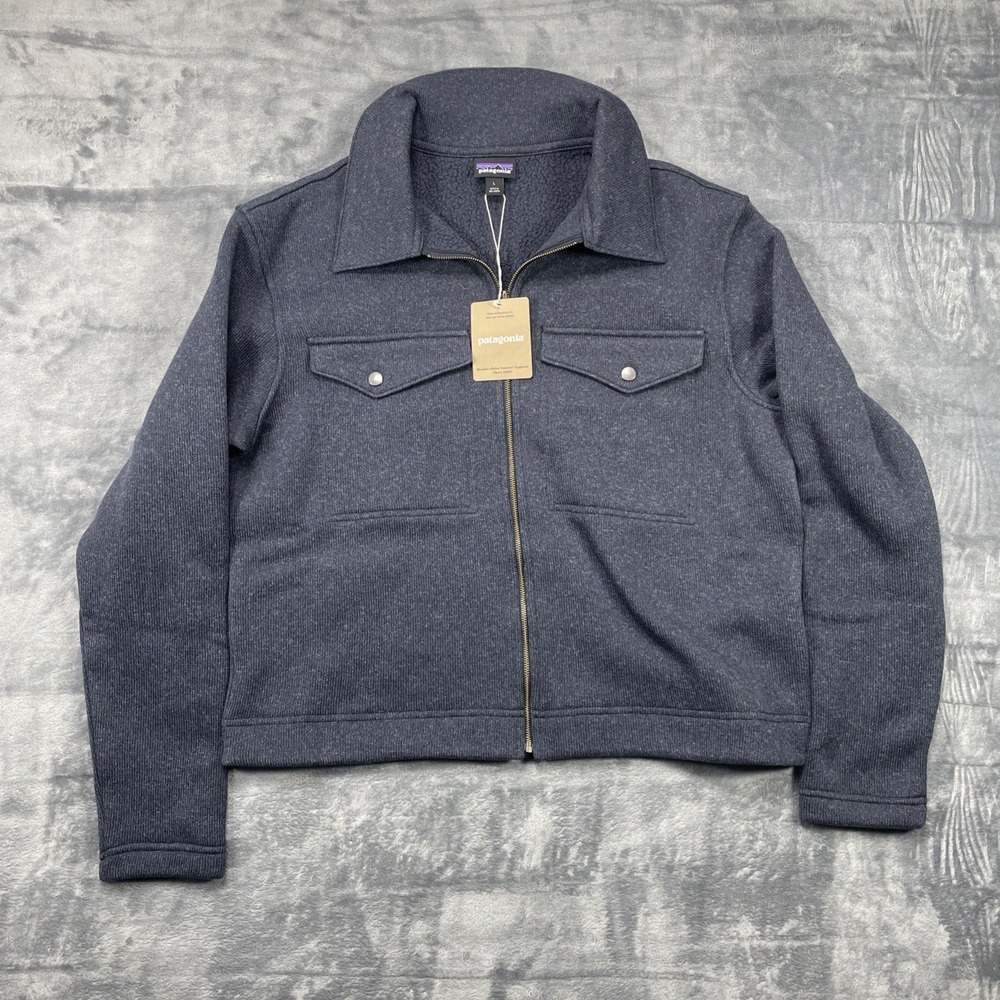 Patagonia Women's Better Sweater Zippered‎ Chore Jacket (Pitch Blue) Sz L NWT